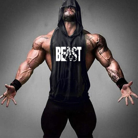 Men sleeveless hoodie