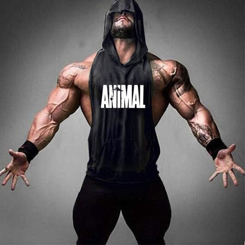 Men sleeveless hoodie